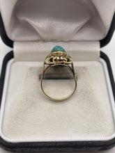 Load image into Gallery viewer, 8ct gold turquoise ring
