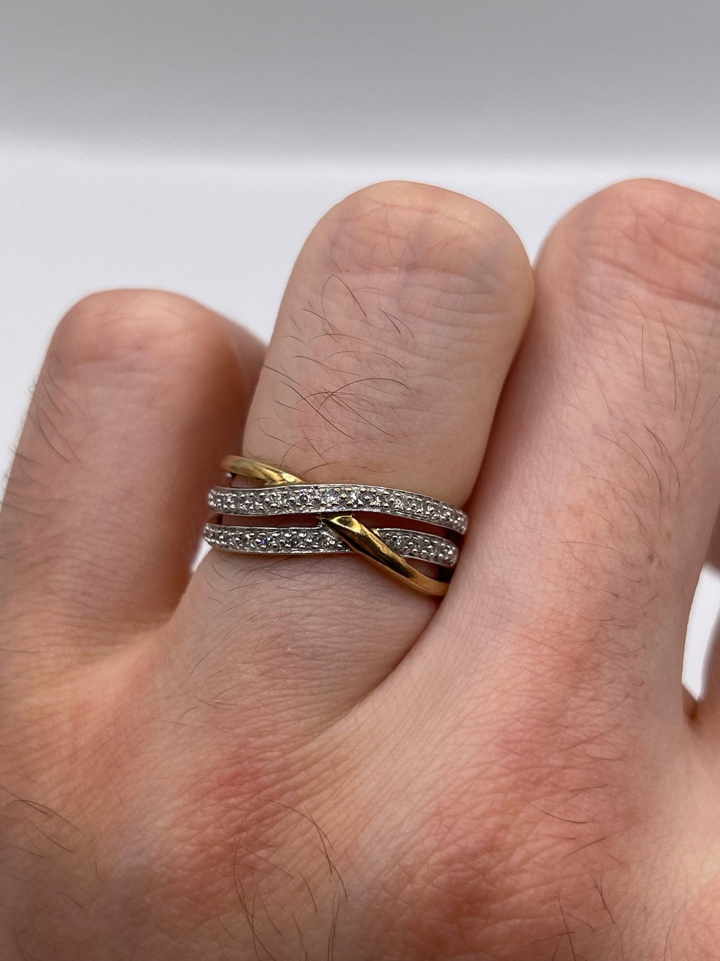 9ct gold diamond cluster ring