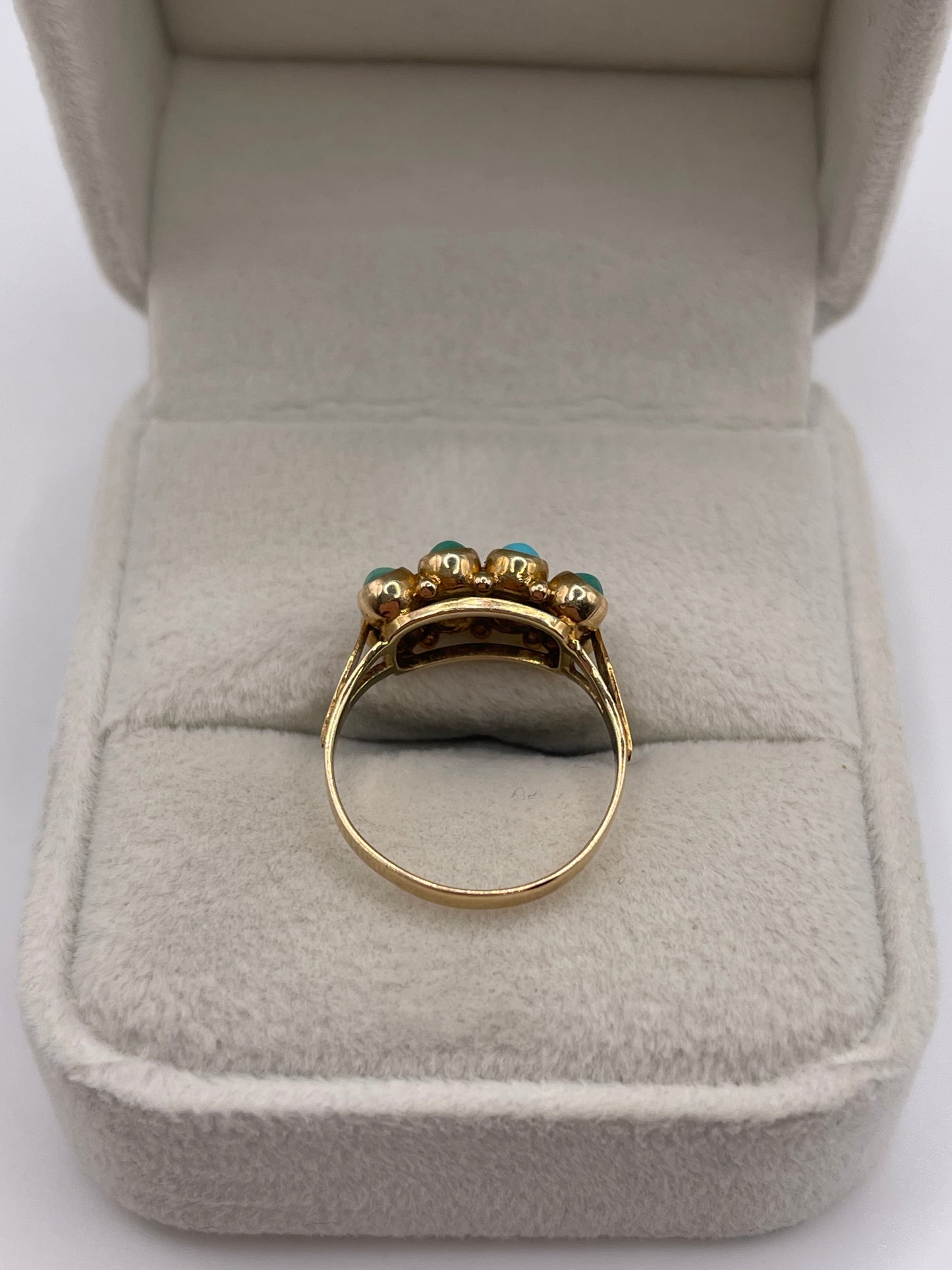 14ct gold turquoise ring