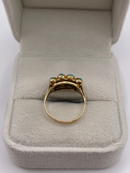 14ct gold turquoise ring