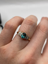 Load image into Gallery viewer, 9ct gold tourmaline and diamond ring
