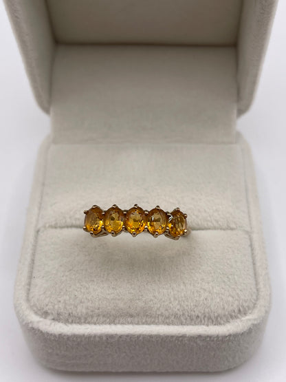 9ct gold citrine ring