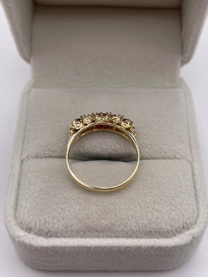 9ct gold ruby ring