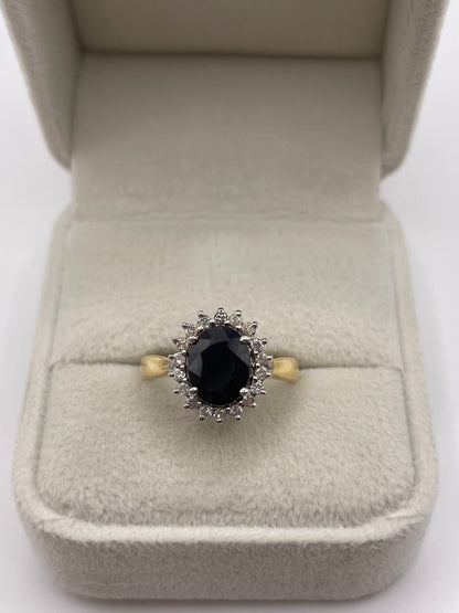 18ct gold sapphire and diamond ring