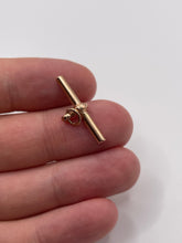 Load image into Gallery viewer, 9ct rose gold t bar pendant
