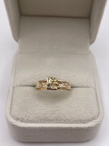9ct gold buckle ring