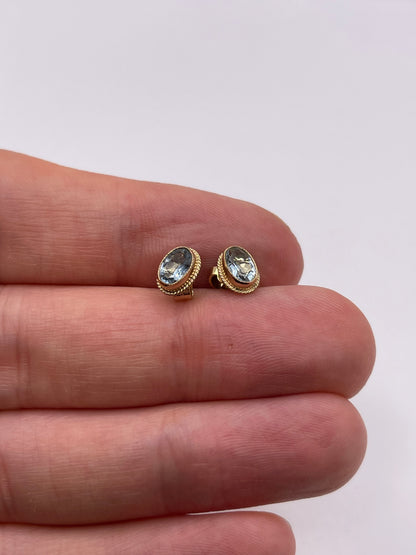 9ct gold topaz earrings