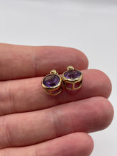 Load image into Gallery viewer, 9ct gold amethyst earrings
