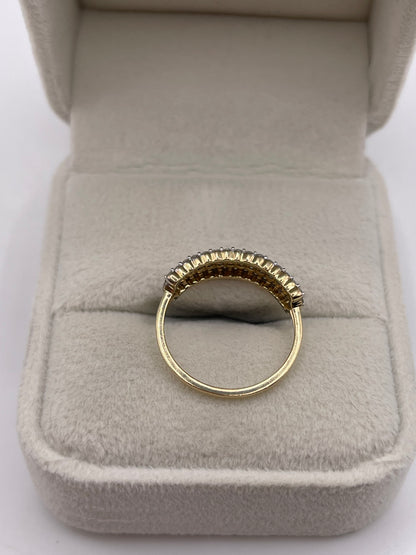 9ct gold diamond cluster ring