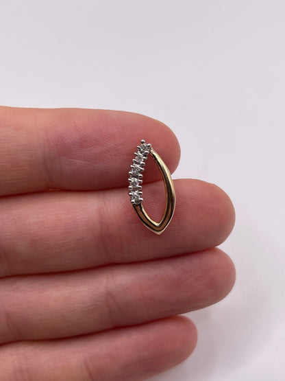 9ct gold diamond pendant