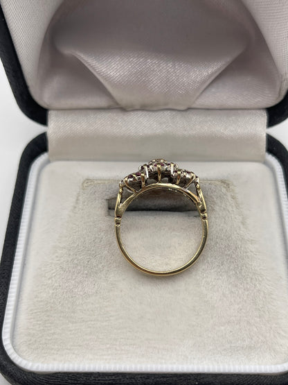 9ct gold ruby and diamond ring