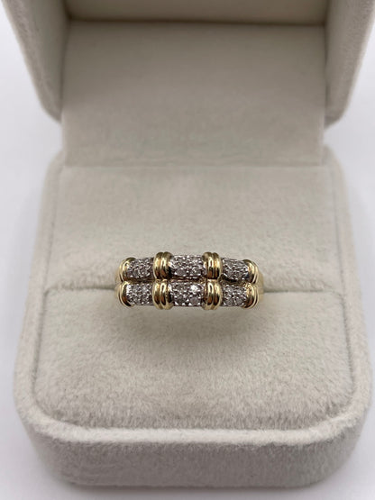 9ct gold diamond cluster ring