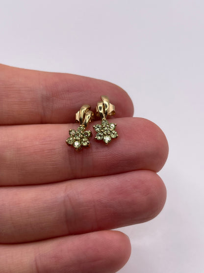 9ct gold quartz earrings