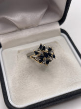 Load image into Gallery viewer, 9ct gold sapphire and diamond ring
