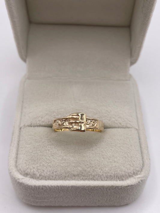 9ct gold buckle ring