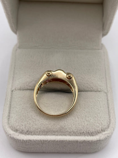 9ct gold amethyst and diamond ring