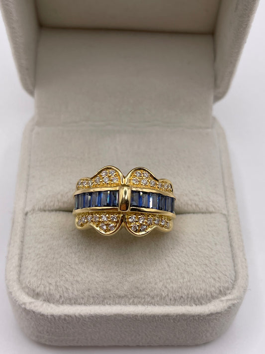 18ct gold sapphire and diamond ring