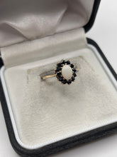 Load image into Gallery viewer, 9ct gold sapphire and opal ring
