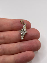 Load image into Gallery viewer, 9ct gold diamond cluster pendant
