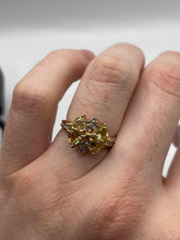 Load image into Gallery viewer, 9ct gold citrine and tanzanite ring
