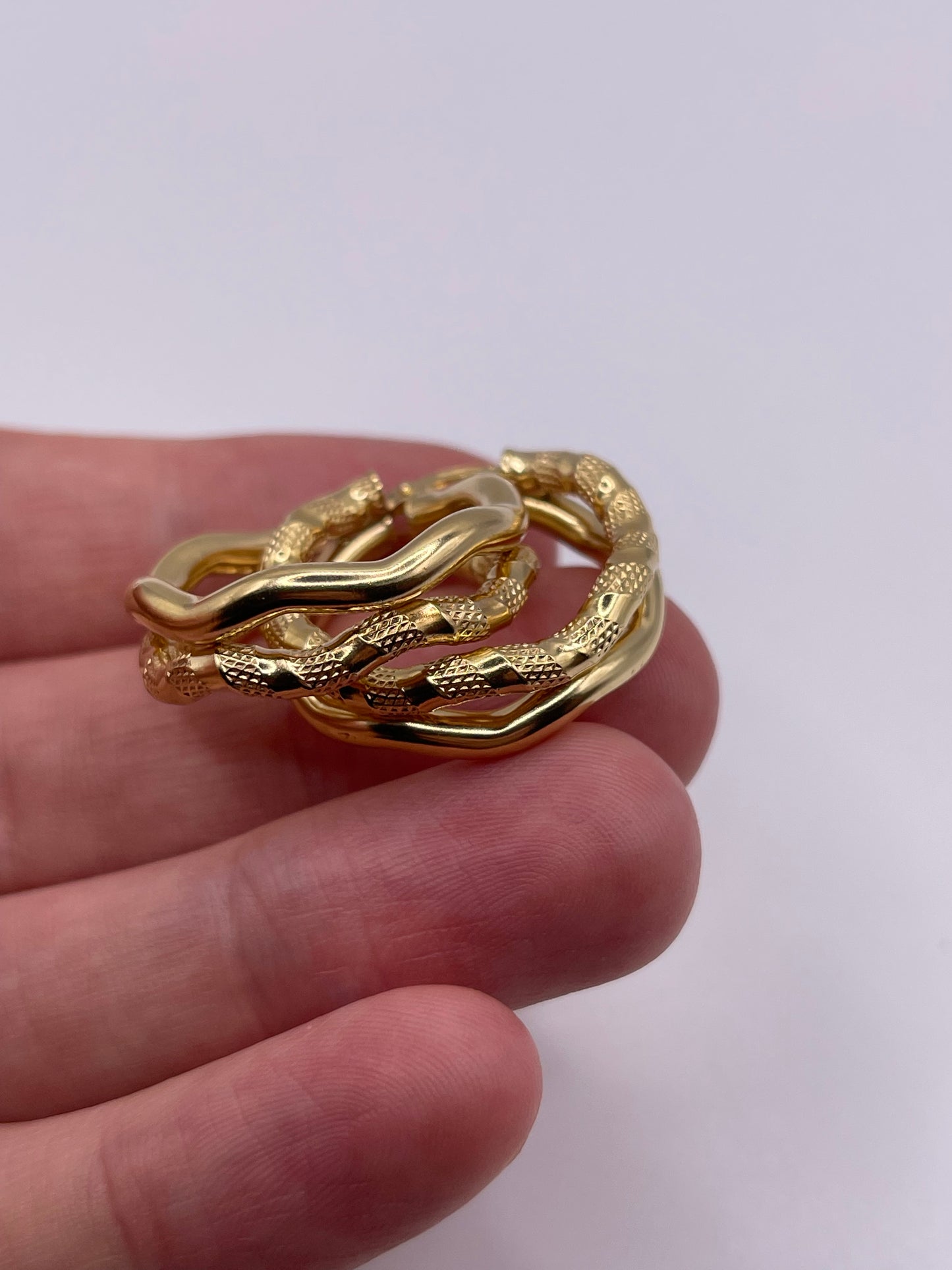 9ct gold creole earrings