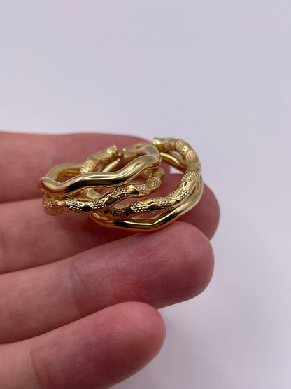 9ct gold creole earrings