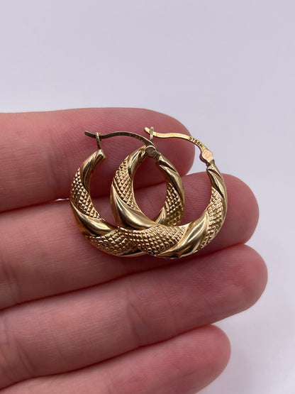 9ct gold creole earrings