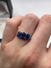 Load image into Gallery viewer, Silver kyanite and diamond ring
