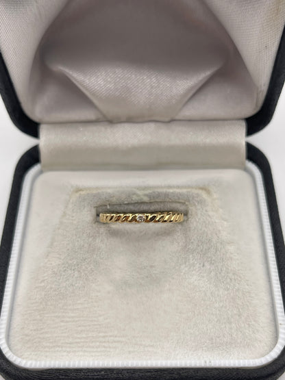 9ct gold diamond ring