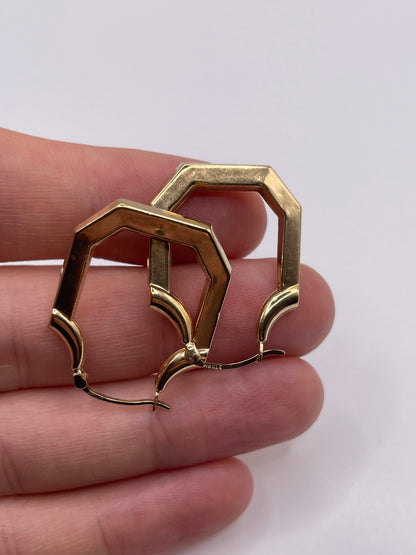 9ct gold creole earrings