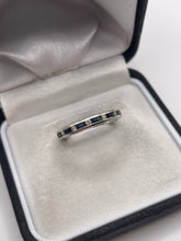 Load image into Gallery viewer, 14ct white gold sapphire and diamond ring by effy
