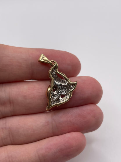 9ct gold diamond cluster pendant