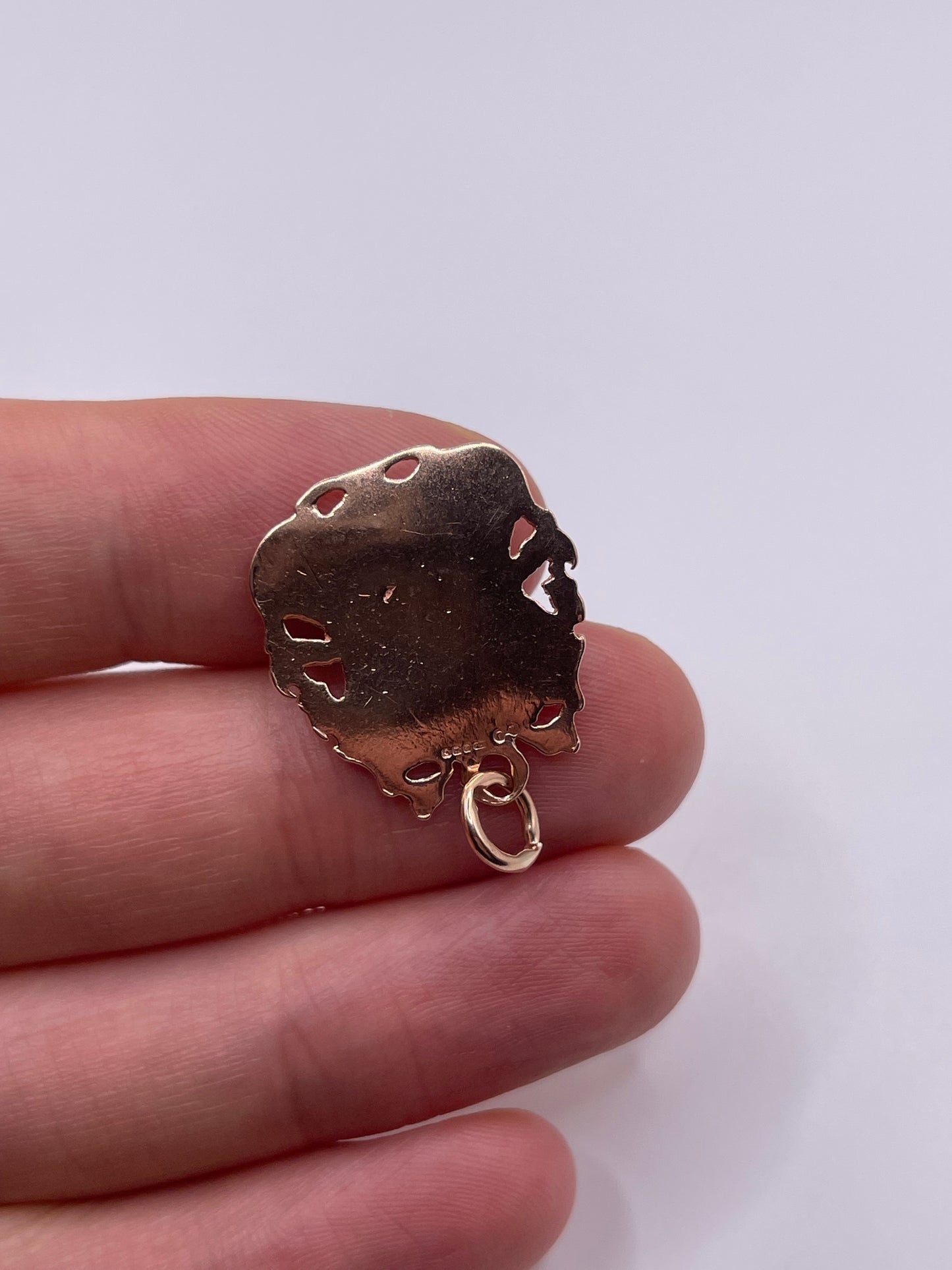 9ct rose gold fob pendant