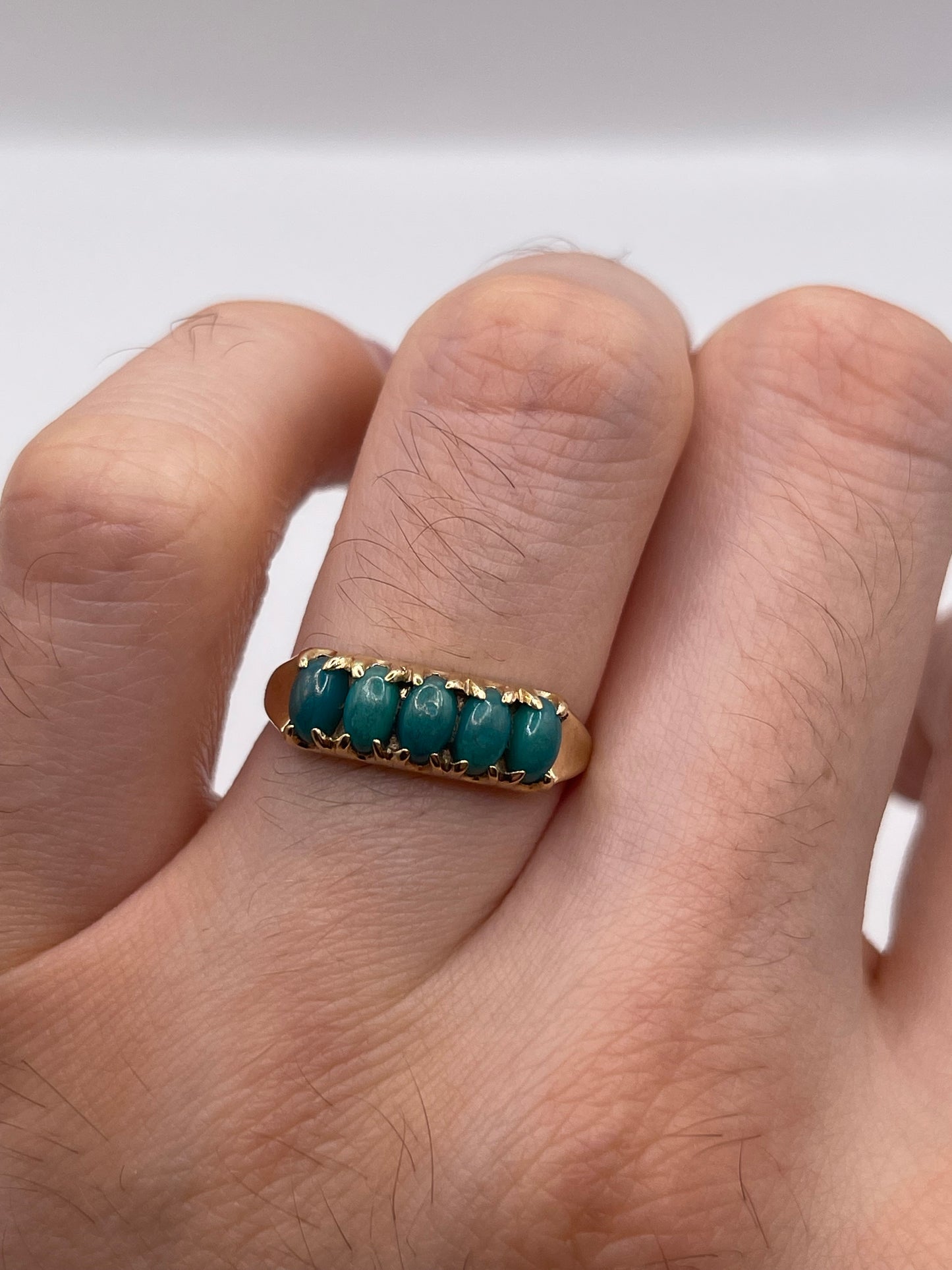 9ct gold turquoise ring