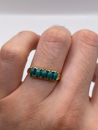 9ct gold turquoise ring