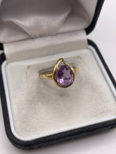 Load image into Gallery viewer, 9ct gold amethyst and diamond ring
