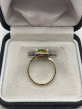 Load image into Gallery viewer, 9ct gold peridot and diamond ring
