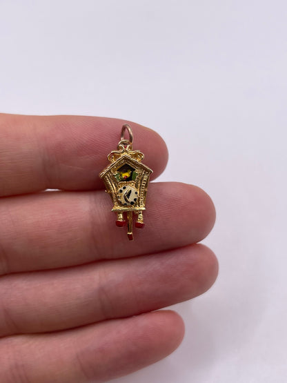 9ct gold cuckoo clock charm