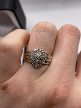 Load image into Gallery viewer, 9ct gold diamond cluster ring
