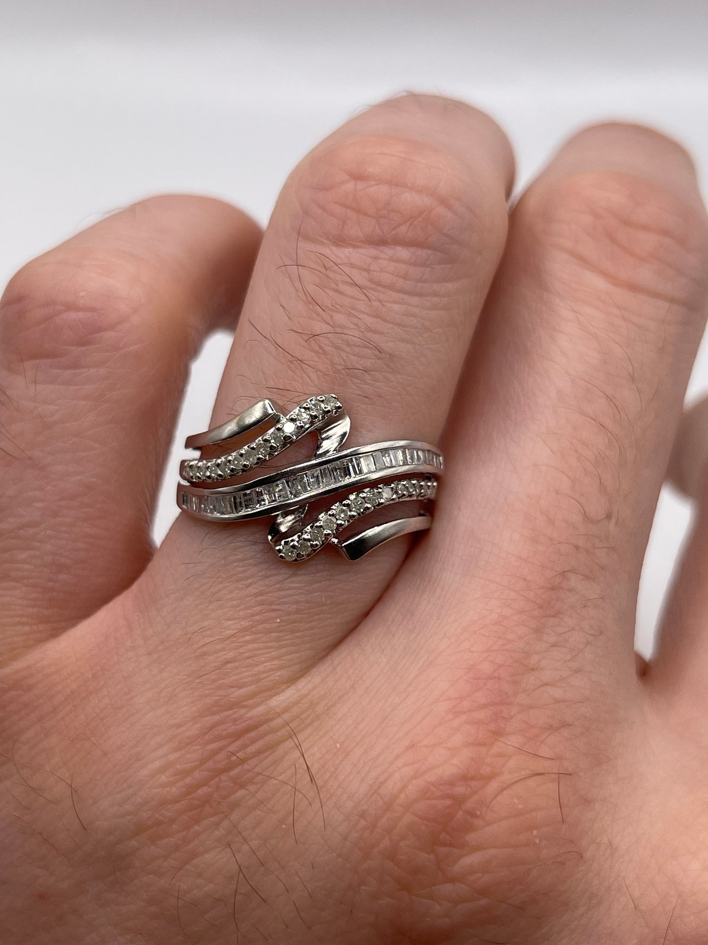 9ct white gold 50 point diamond ring