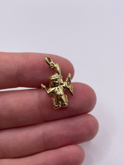 9ct gold archer charm