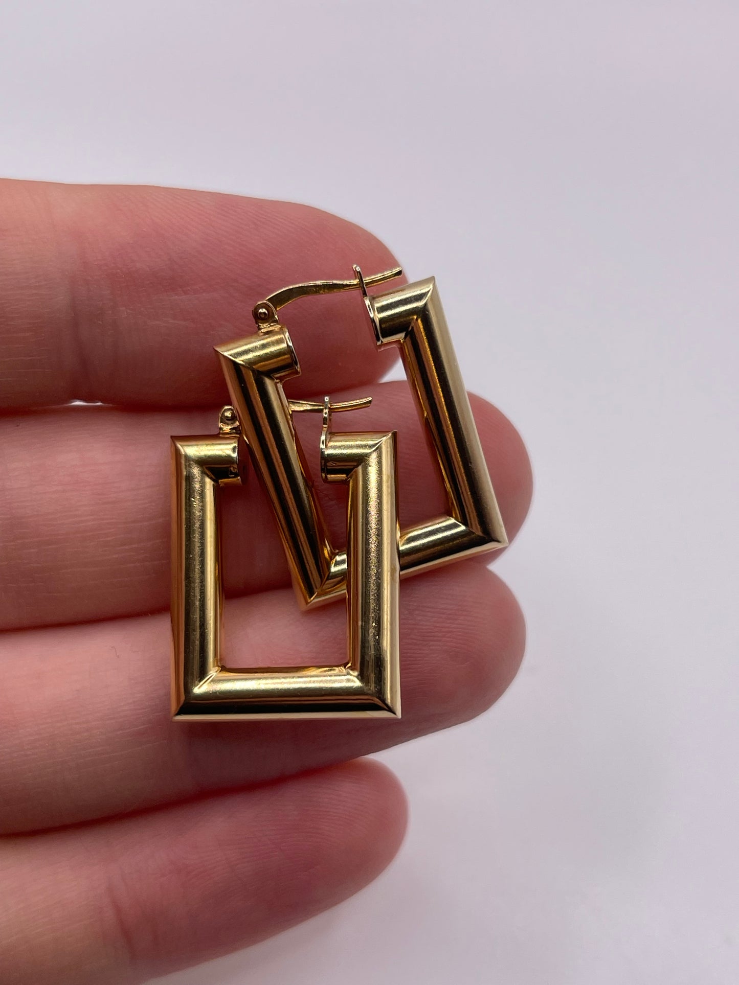 9ct gold creole earrings