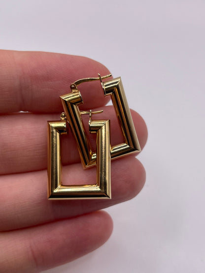 9ct gold creole earrings