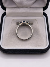 Load image into Gallery viewer, Silver blue topaz ring
