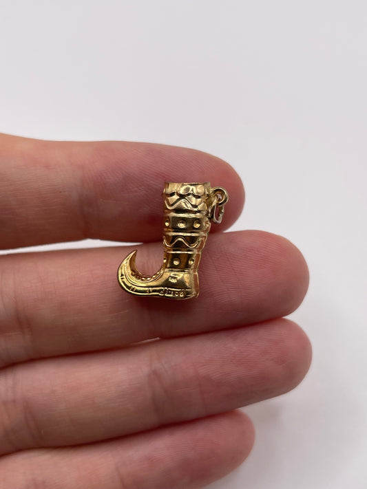 9ct gold jester boot charm