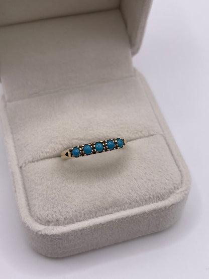 9ct gold turquoise ring