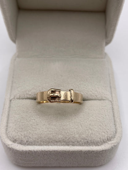 9ct gold buckle ring