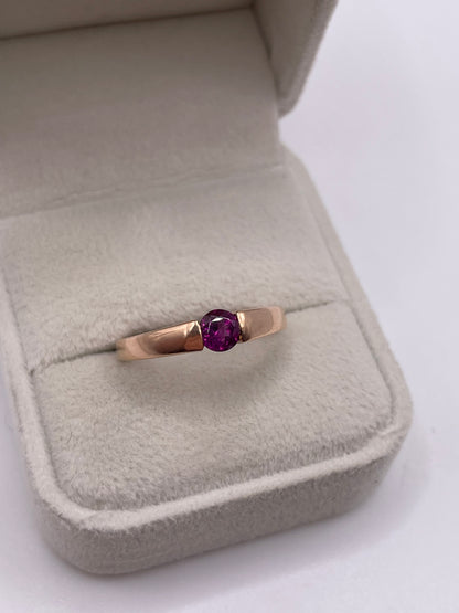 9ct rose gold tourmaline ring