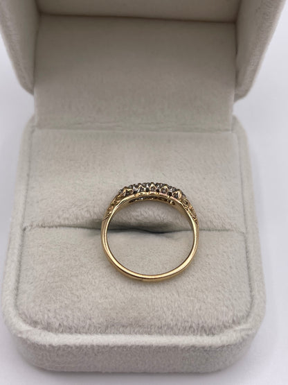 9ct gold diamond ring