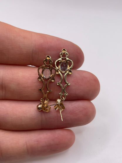9ct gold topaz earrings